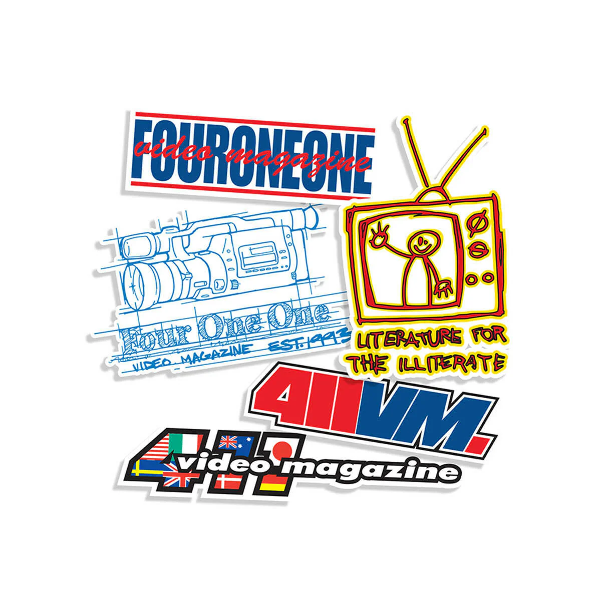 411VM - Assorted Logos Sticker Pack