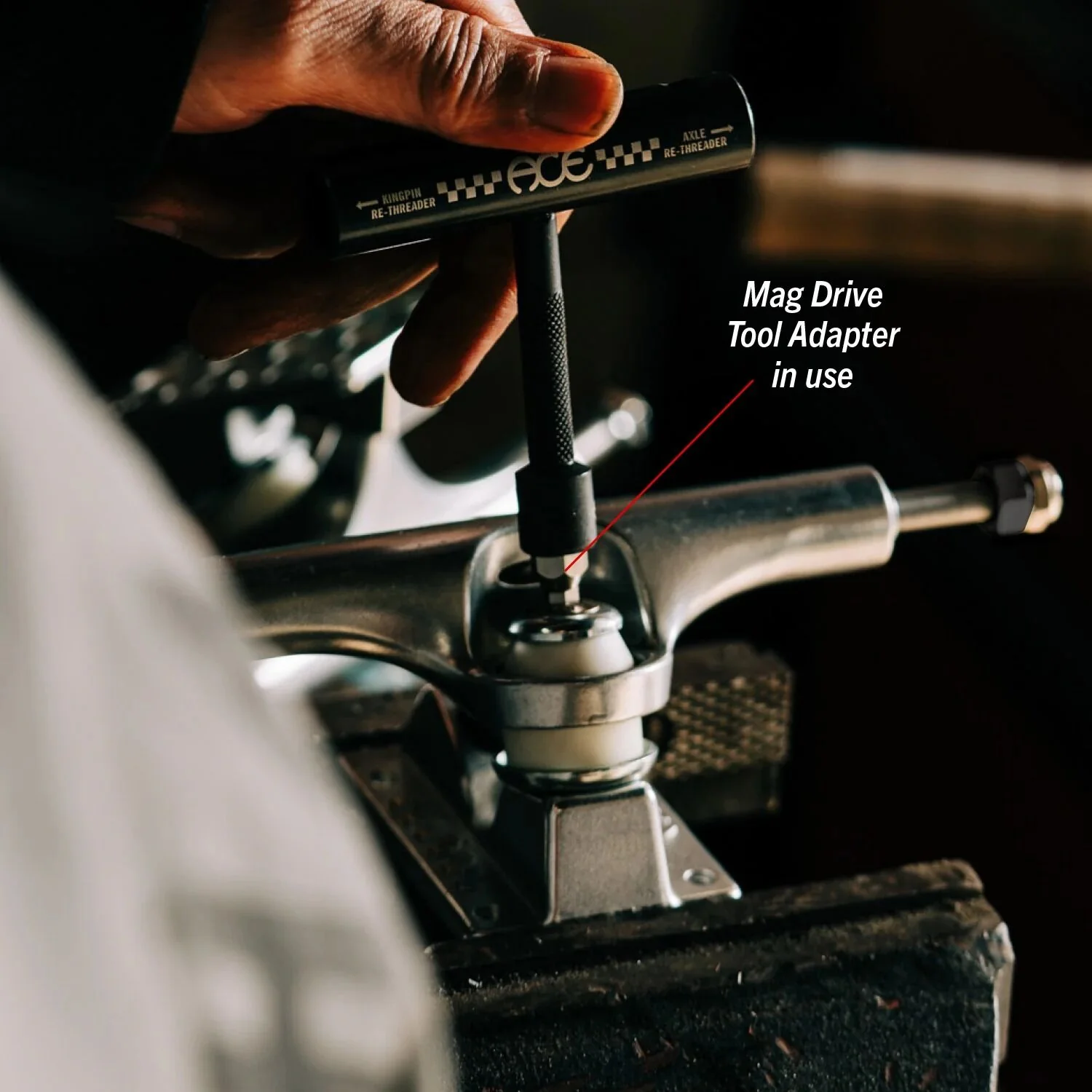 Ace - Polished Silver 55 AF1 Inverted Skateboard Trucks - Image 3