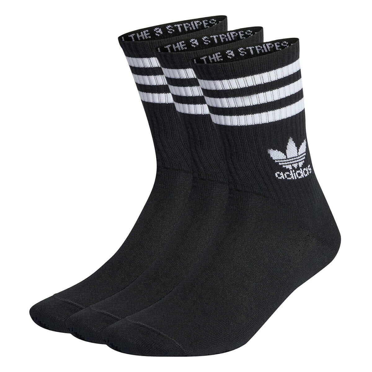 Adidas - 3 Stripes 3 Pack Socks Black