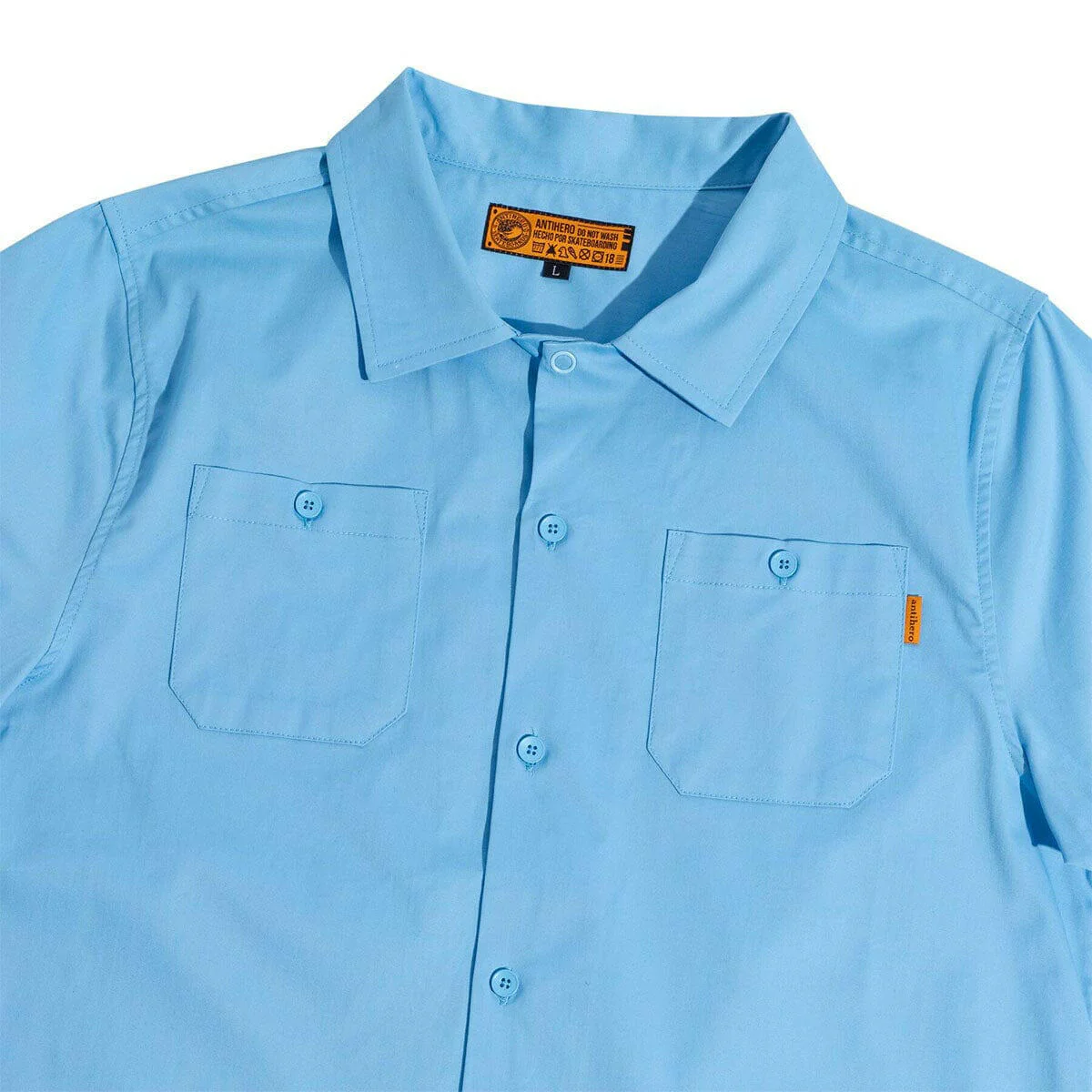 Anti Hero - Hecho Por Skate Work Shirt Light Blue - Image 3