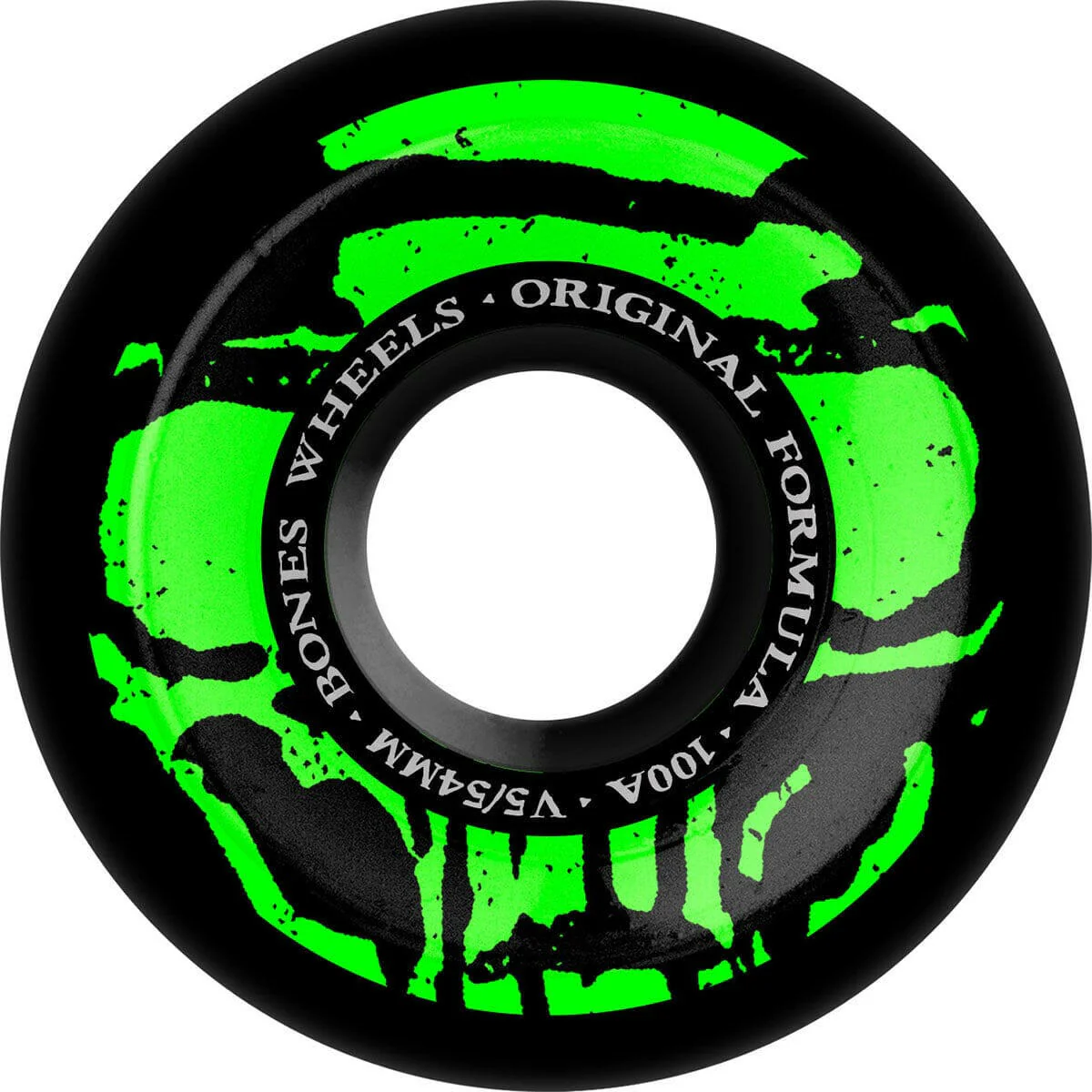 Bones - Mummy Skulls Black 54MM 100A V5 Side-Cut Skateboard Wheels