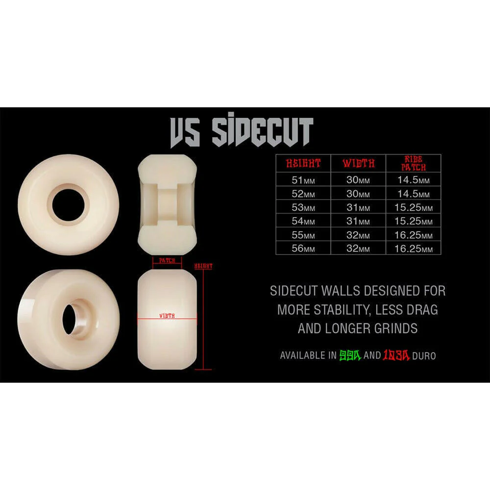 Bones - XF Floor Horns 55MM 97A V5 Sidecut Skateboard Wheels - Image 3