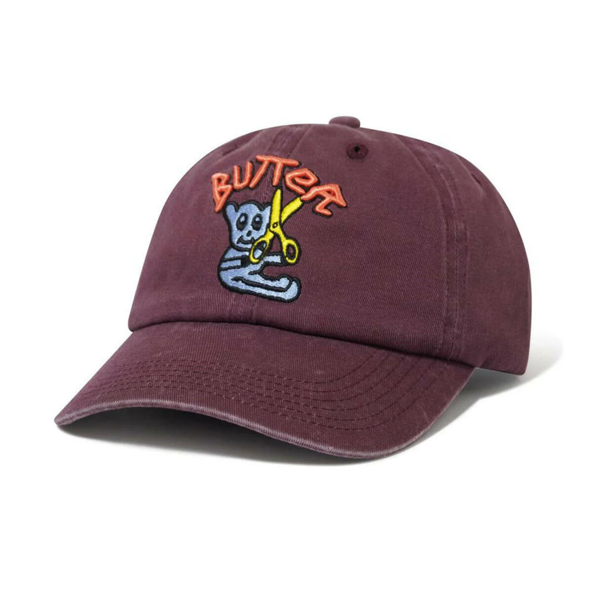 Butter Goods - Bear 6 Panel Cap Wine