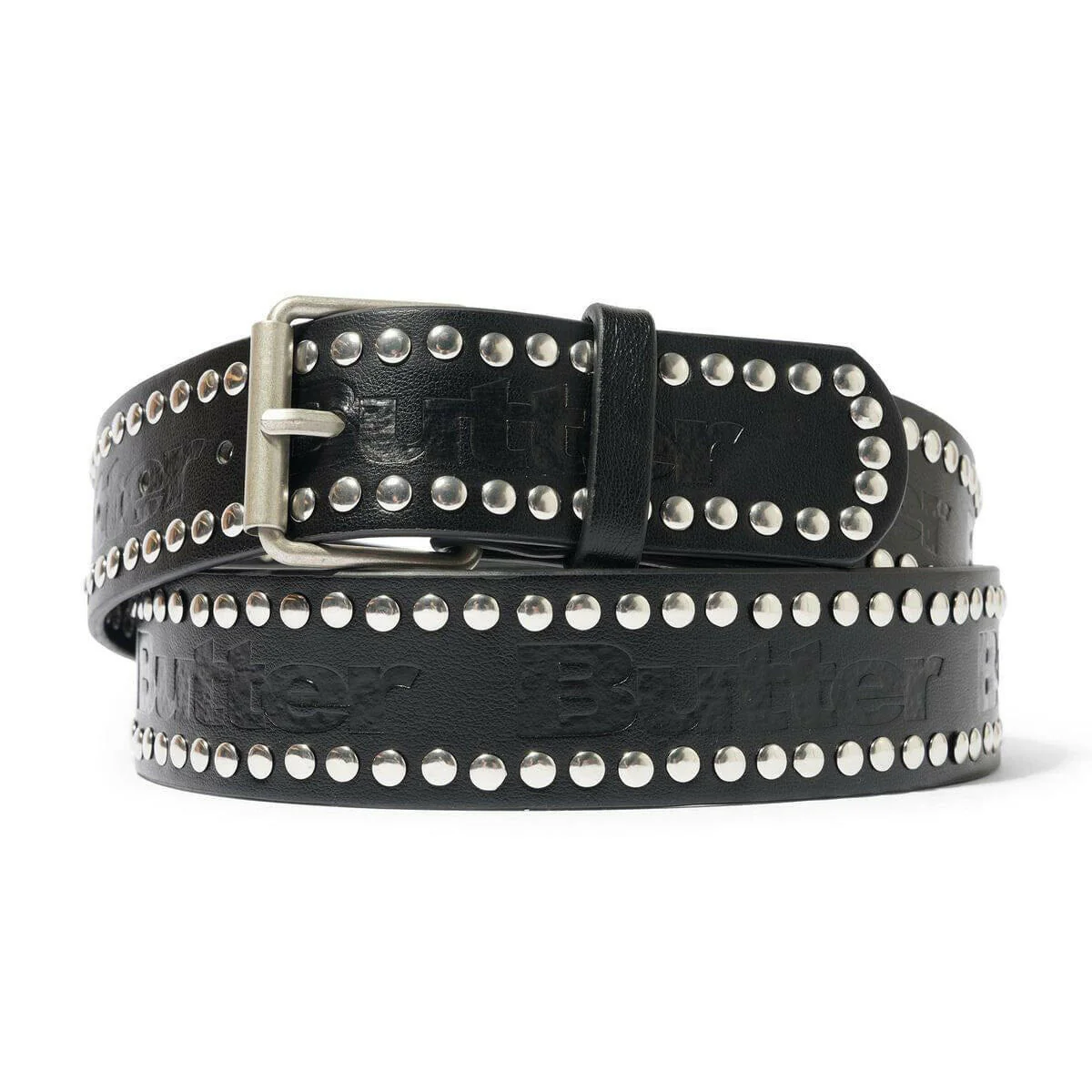 Butter Goods - Leather Studded Belt Black
