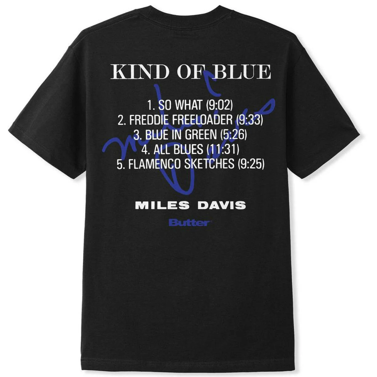 Butter Goods - Miles Davis Kind of Blue Tee Black - Image 2