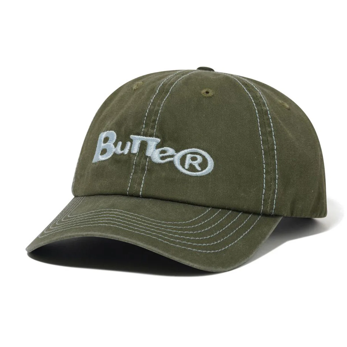 Butter Goods - Registered 6 Panel Cap Washed Army
