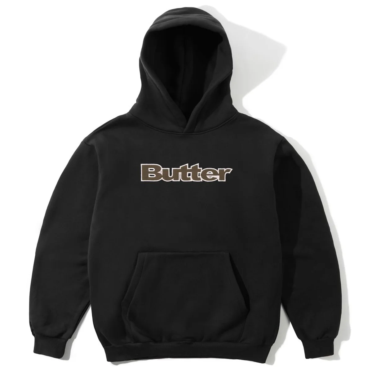 Butter Goods - Ripstop Logo Applique Hoodie Black