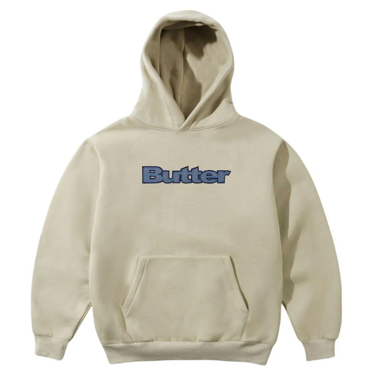 Butter Goods - Satin Logo Applique Hoodie Oat