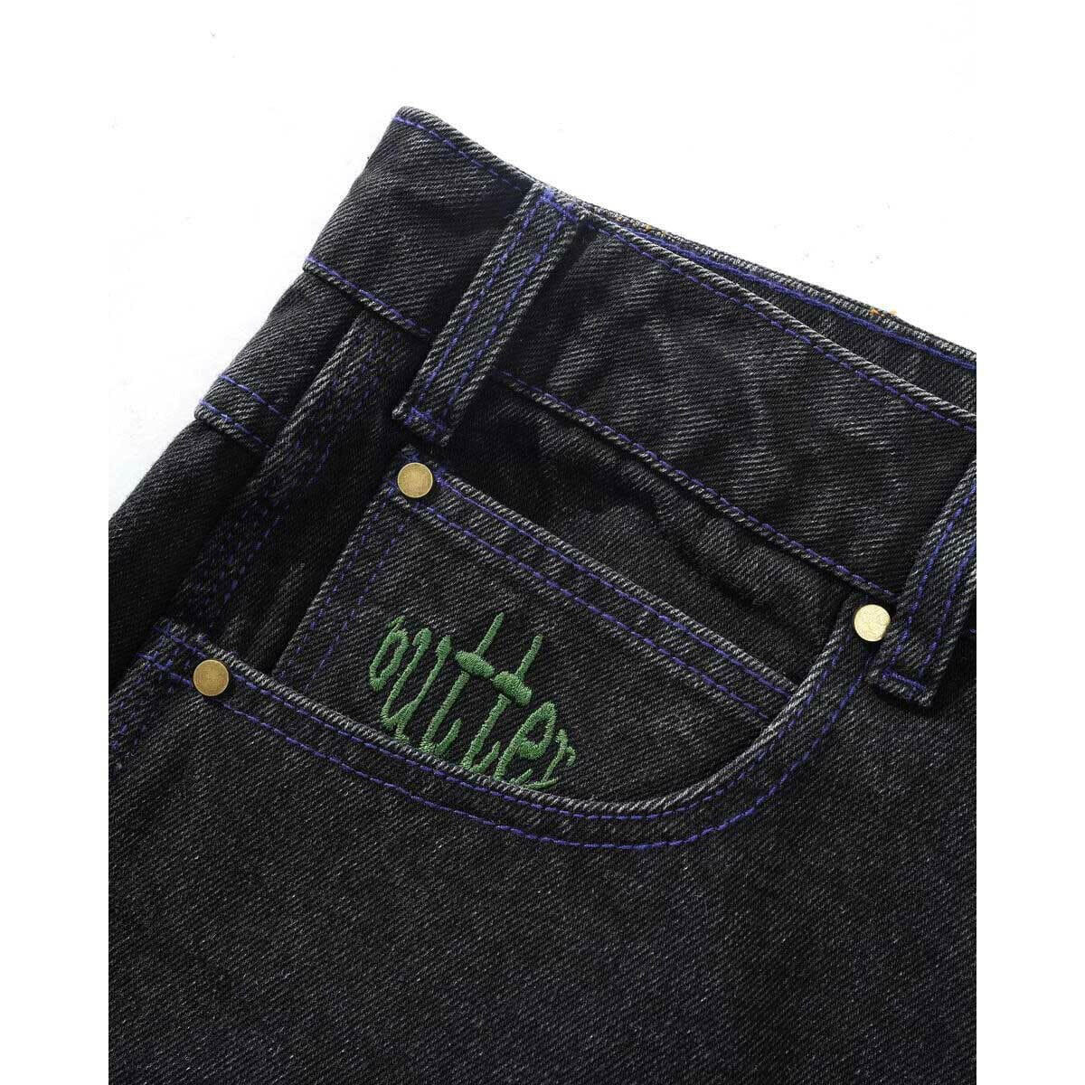 Butter Goods - Spider Denim Shorts Washed Black - Image 4