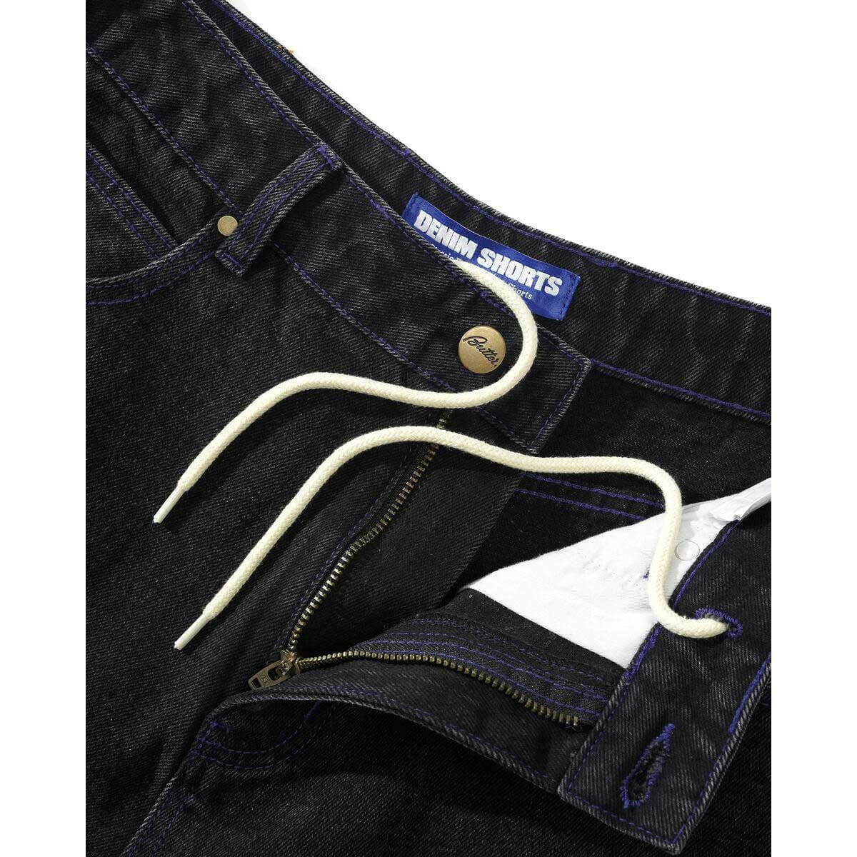 Butter Goods - Spider Denim Shorts Washed Black - Image 5