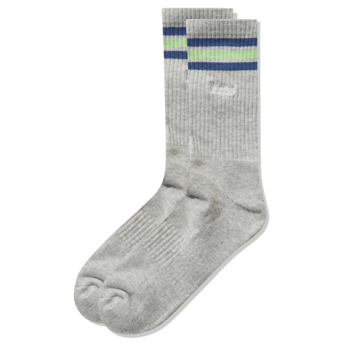 Butter Goods - Stripe Socks Ash/Lime/Navy
