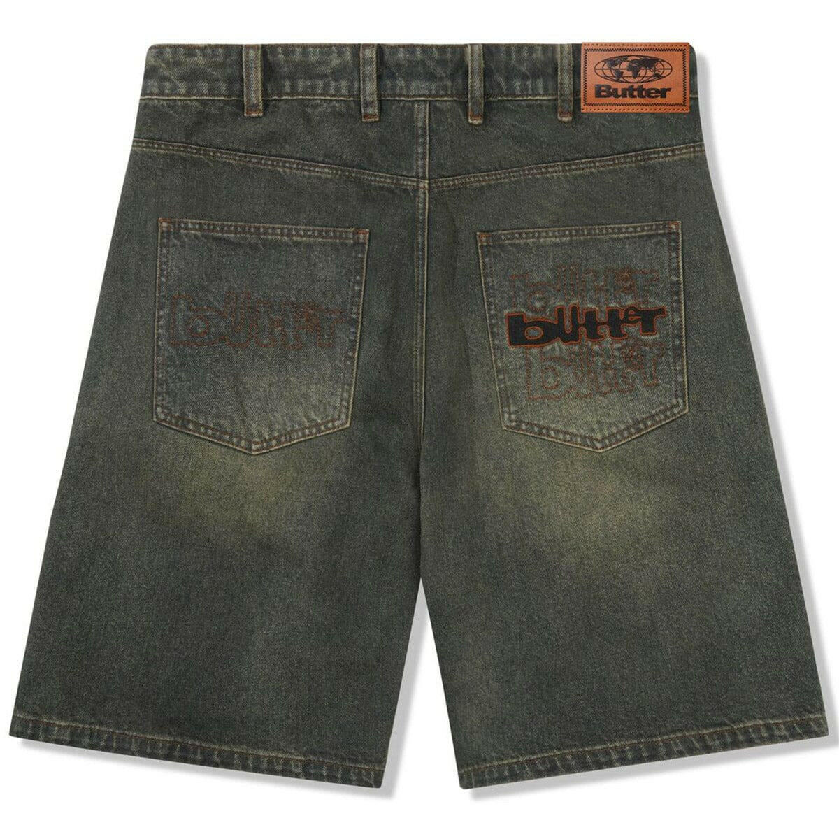 Butter Goods - Warped Denim Shorts Dirty Wash Indigo - Image 2