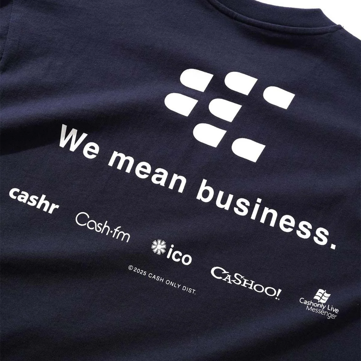 Cash Only - Business Tee Navy - Image 4