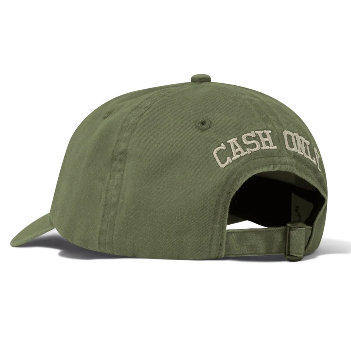 Cash Only - Campus 6 Panel Cap Washed Olive - Image 2