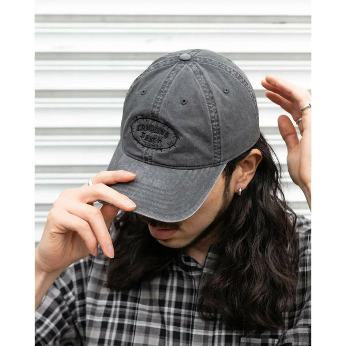 Crawling Death - Barbed Logo Cap Washed Grey - Image 3