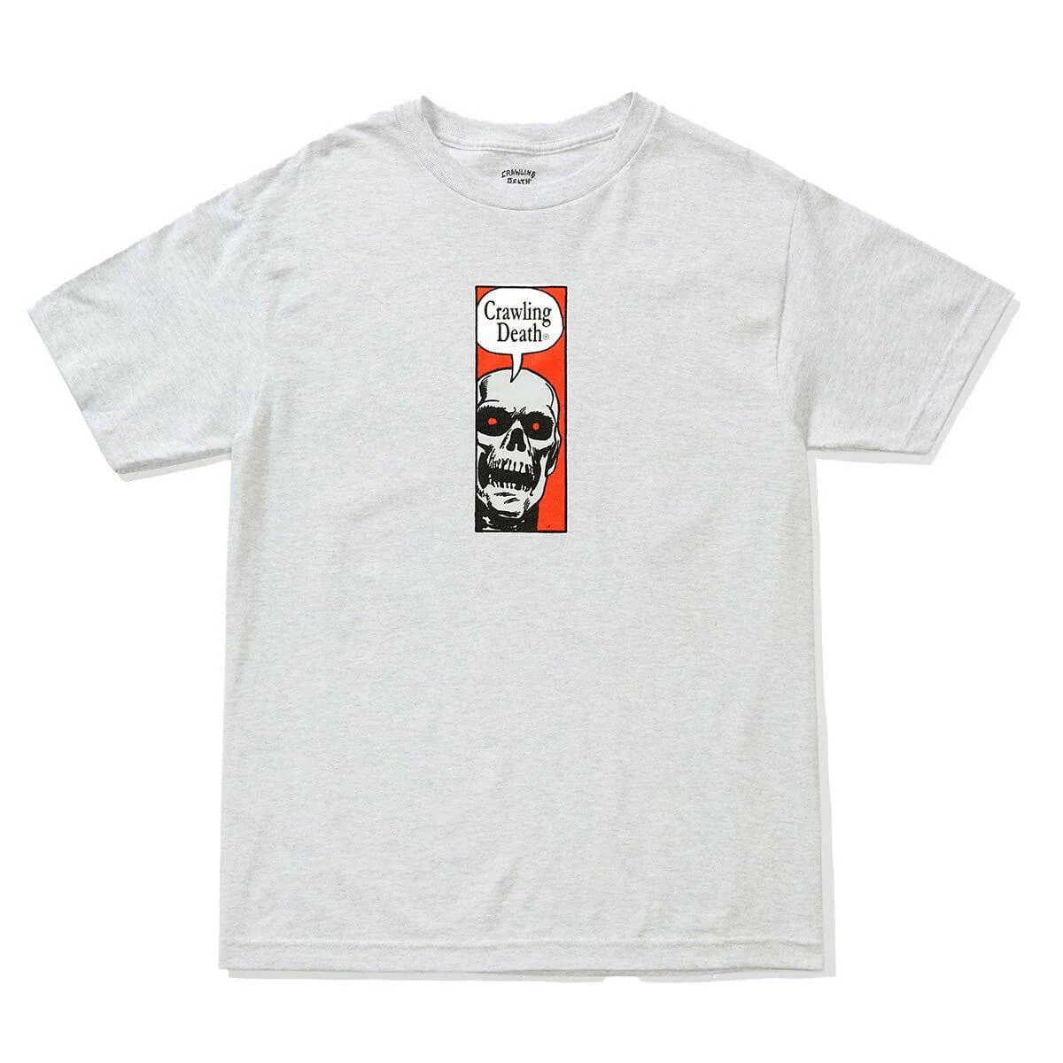Crawling Death - Comic Skull Tee Ash