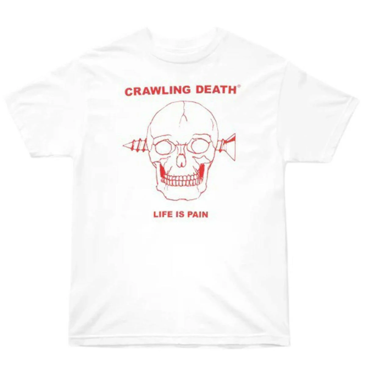Crawling Death - Screw Skull Tee White