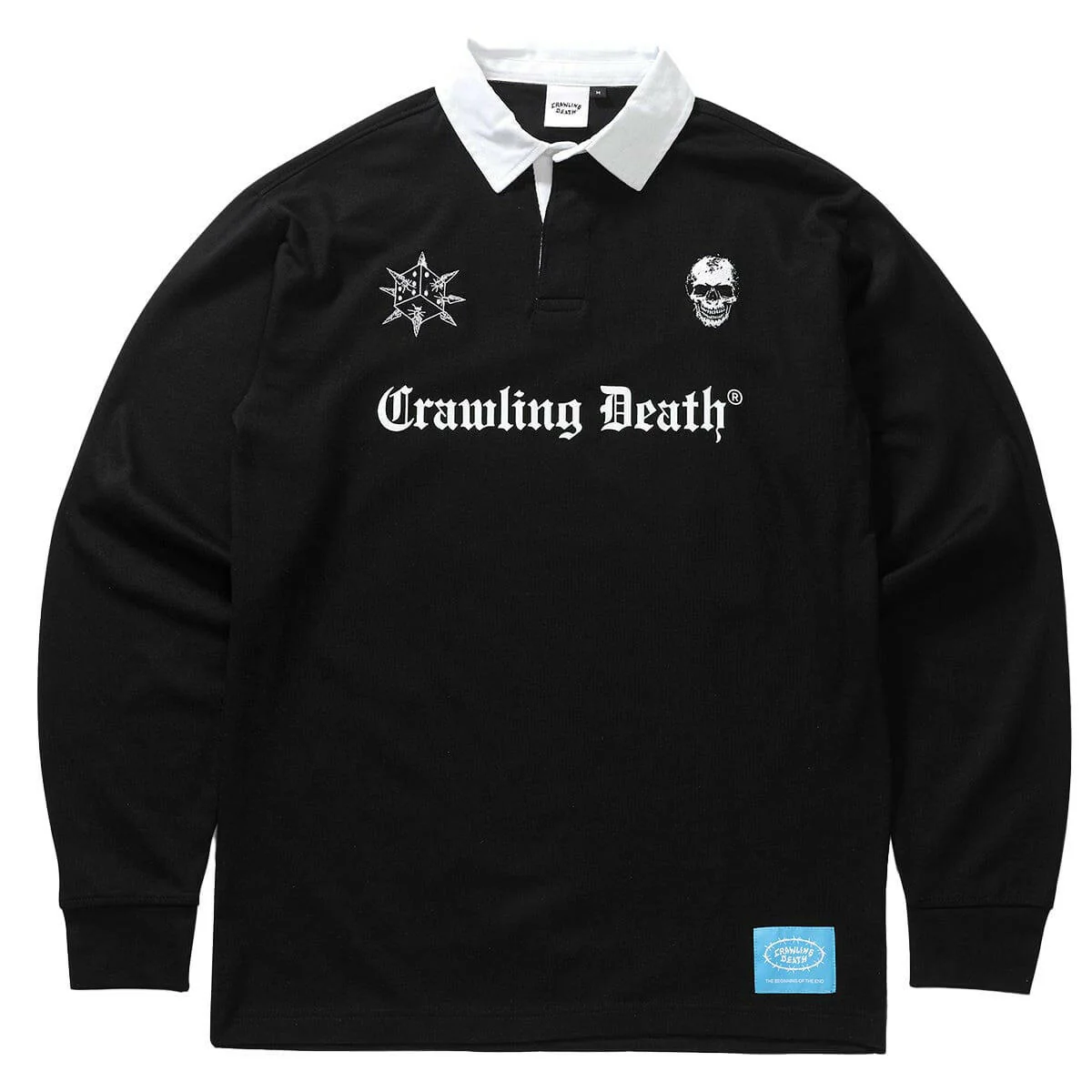 Crawling Death - Spike Dice Rugby Shirt Black