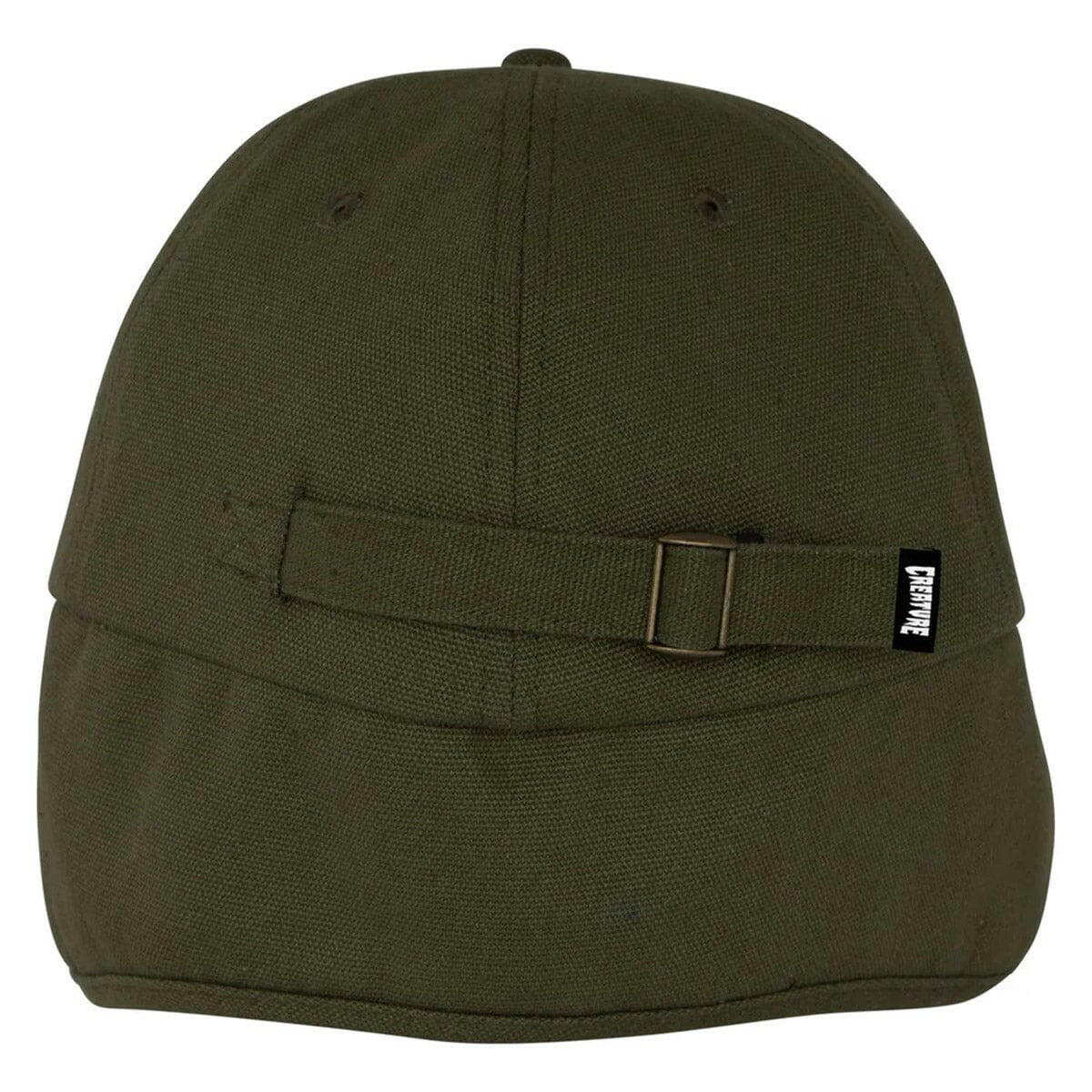 Creature - Scribe Ear Flap Strapback Army Green - Image 3
