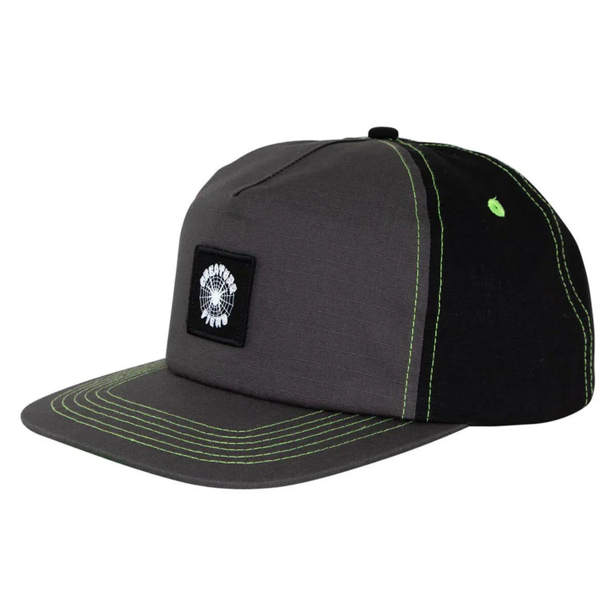 Creature - Web Snapback Hat Grey/Black - Image 2