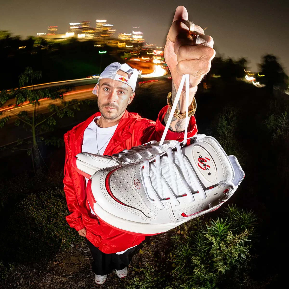 éS - TJ Rogers Shoes White/Red - Image 5