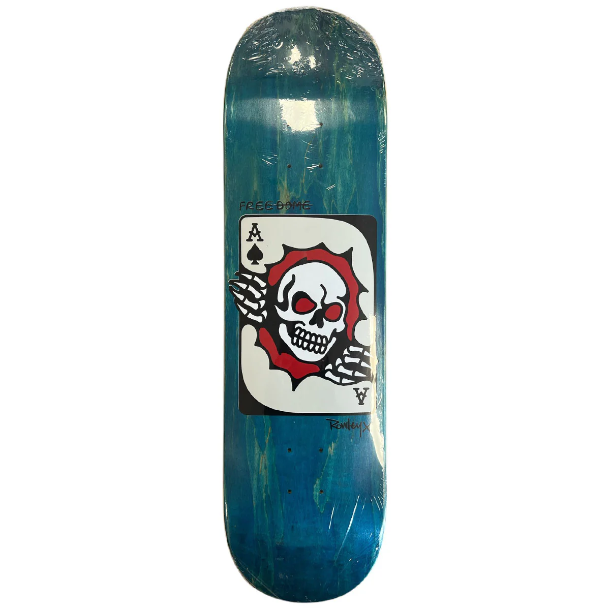 Free Dome - Geoff Rowley Ace Teal 8.5 Skateboard Deck
