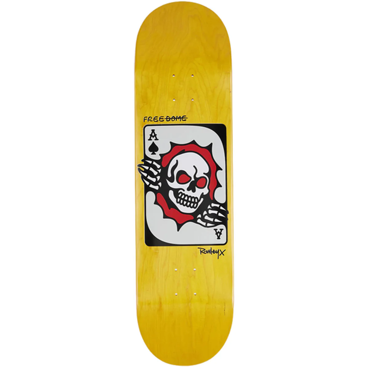 Free Dome - Geoff Rowley Ace Yellow 8.5 Skateboard Deck