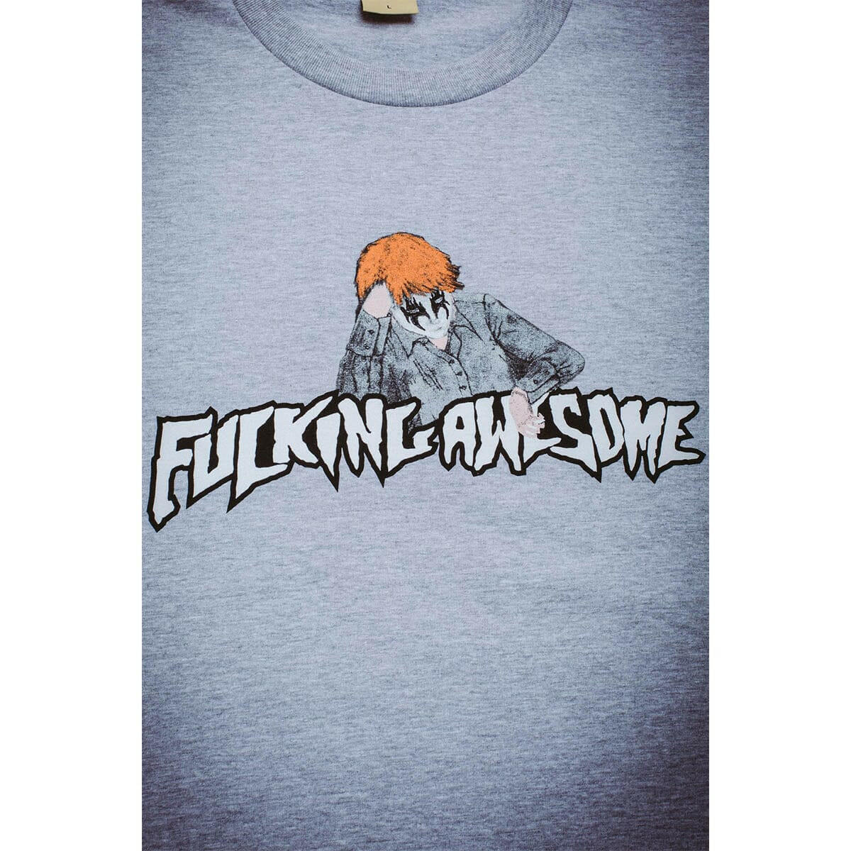 Fucking Awesome - Aidan Painting Stamp Logo Tee Heather Grey - Image 2