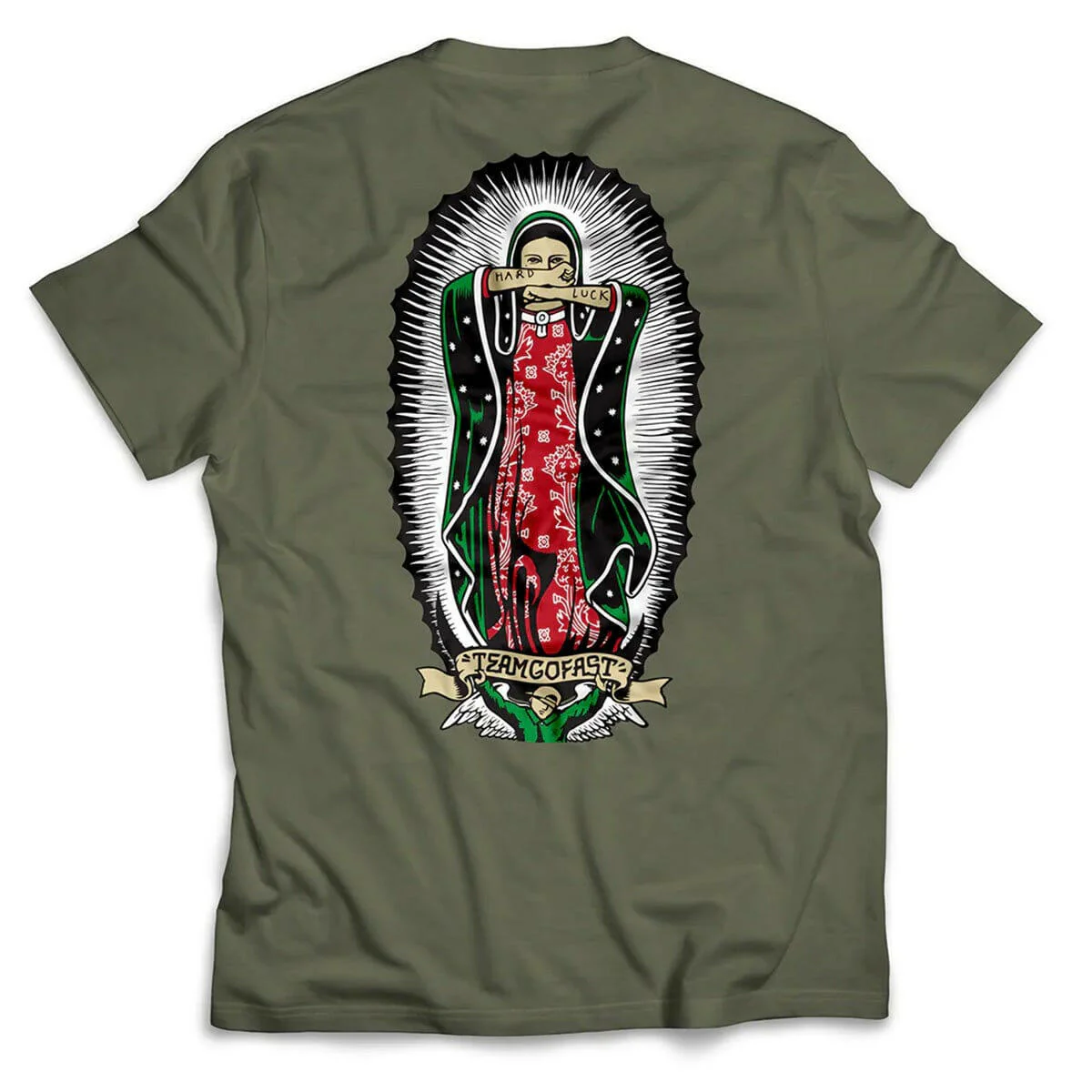 Hard Luck - Lady G Bandera Tee Military Green