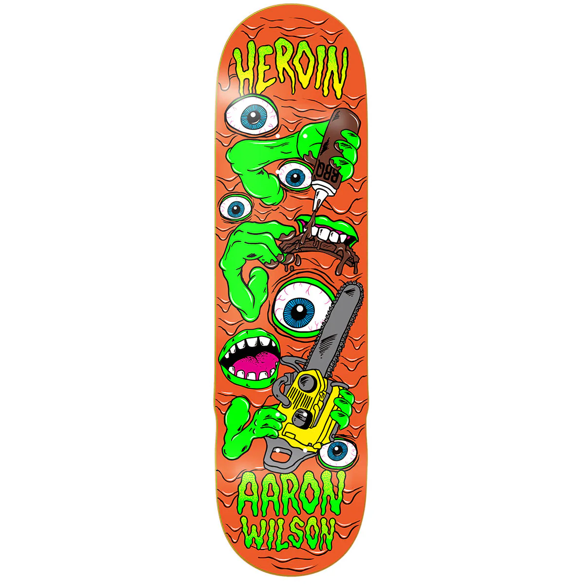 Heroin - Aaron Wilson Mutate Or Die 8.5 Skateboard Deck