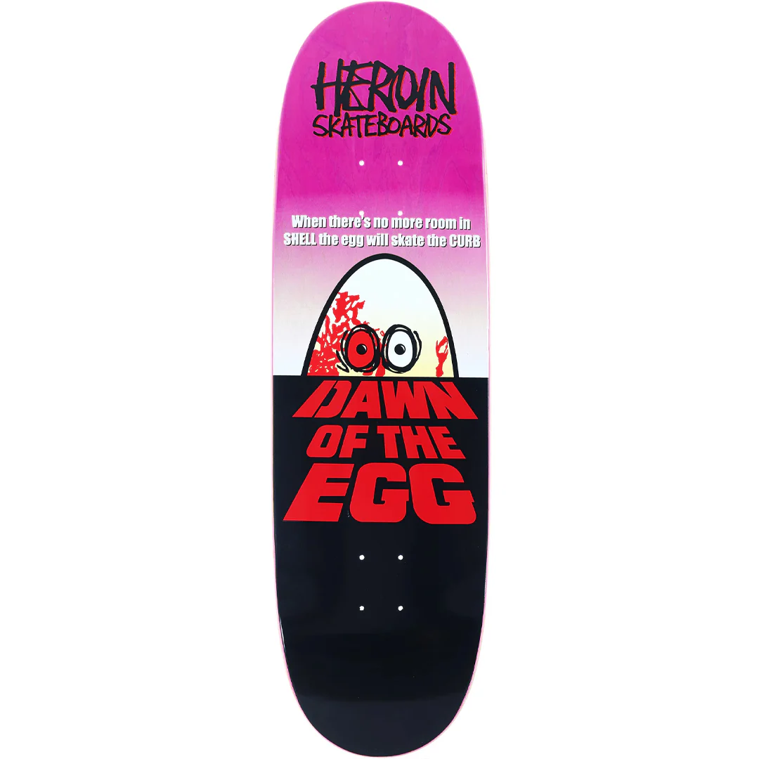 Heroin - Dawn of the Egg Pink 9.4 Skateboard Deck