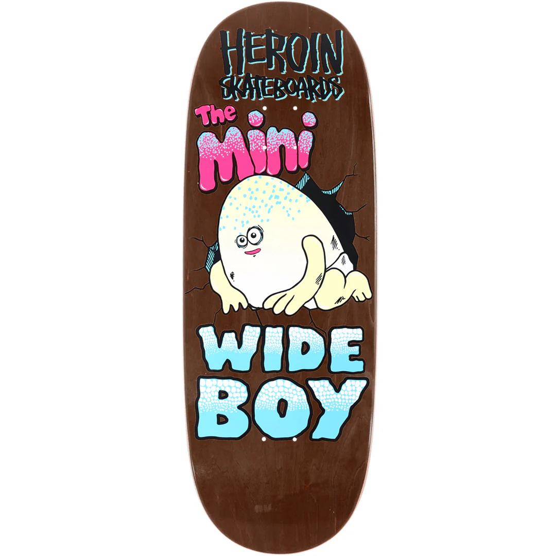 Heroin - Mini Wide Boy Brown 10.5 Skateboard Deck