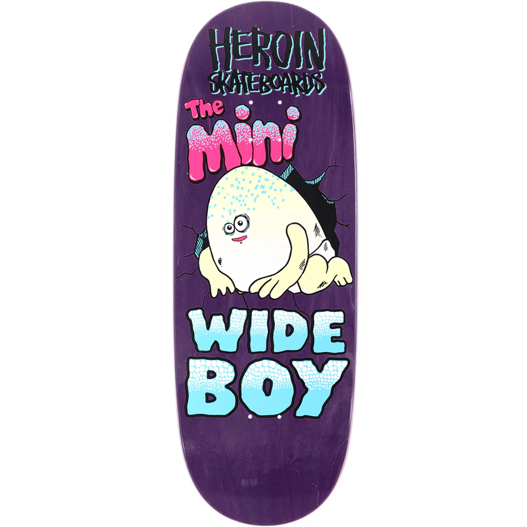 Heroin - Mini Wide Boy Purple 10.5 Skateboard Deck