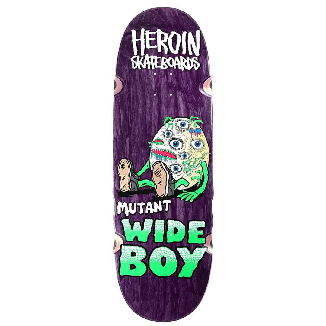 Heroin - Mutant Wide Boy Purple 10.4 Skateboard Deck