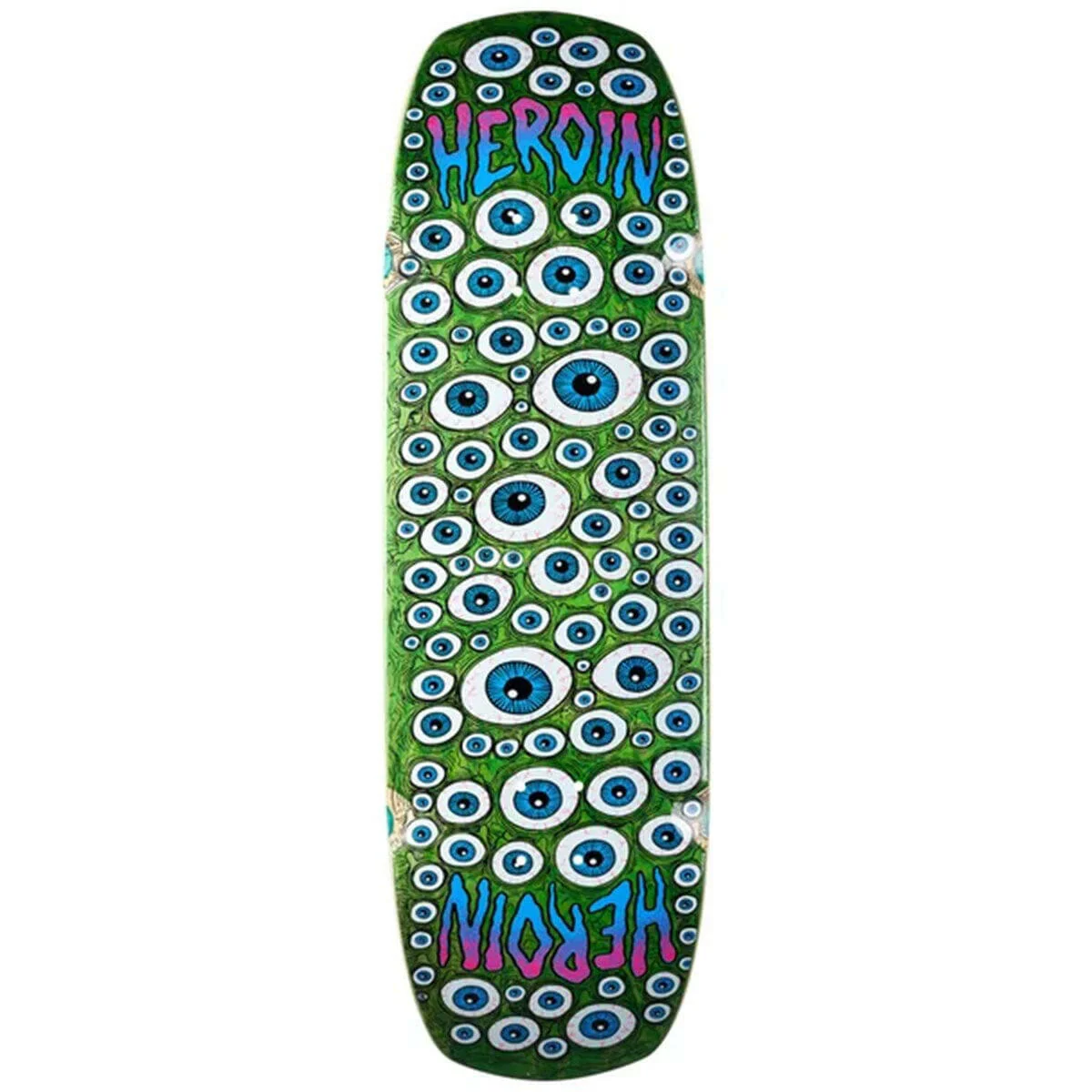 Heroin - Seeing Double Shovel Green 9.5 Skateboard Deck