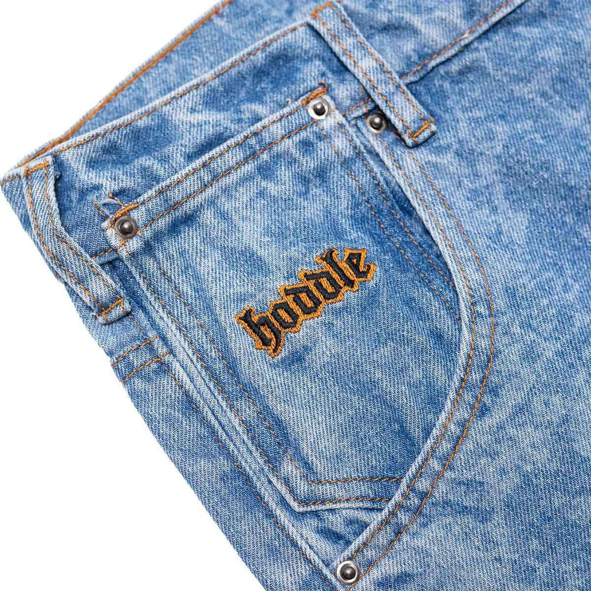 Hoddle - Carpenter Heart Jean Shorts Laser Paint Splatter Light Wash - Image 6