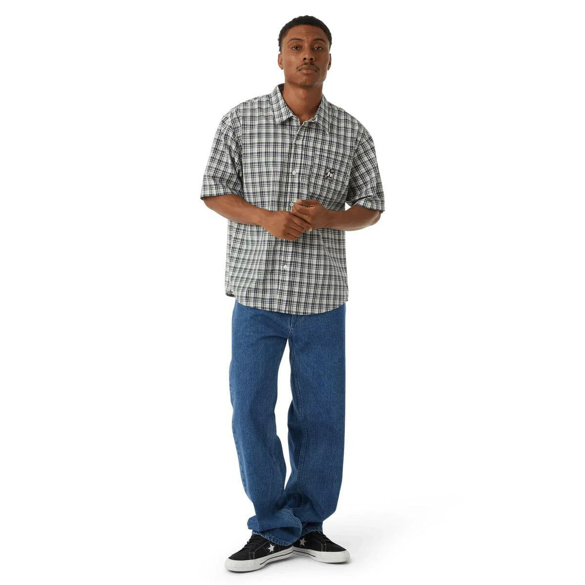 Huf - H Star Plaid Shirt Linen - Image 4
