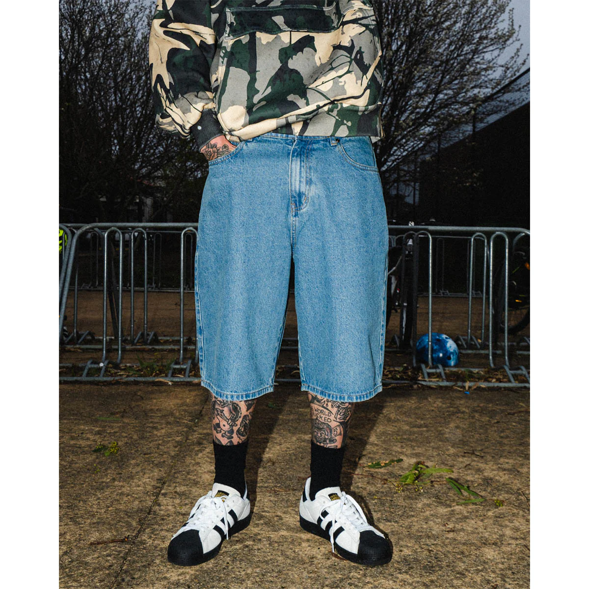 Ichpig - Pigasus Denim Shorts Washed Indigo - Image 2