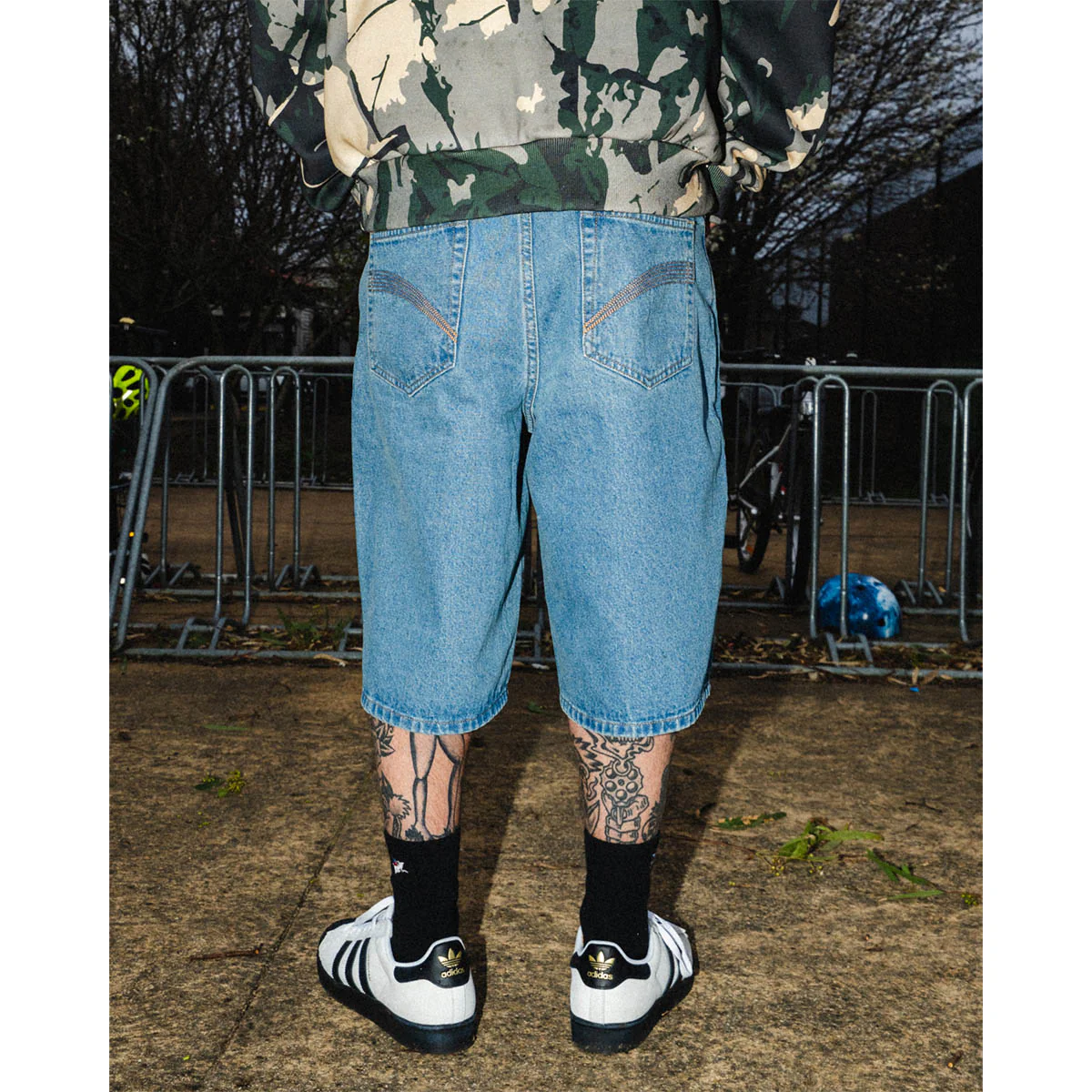 Ichpig - Pigasus Denim Shorts Washed Indigo - Image 3