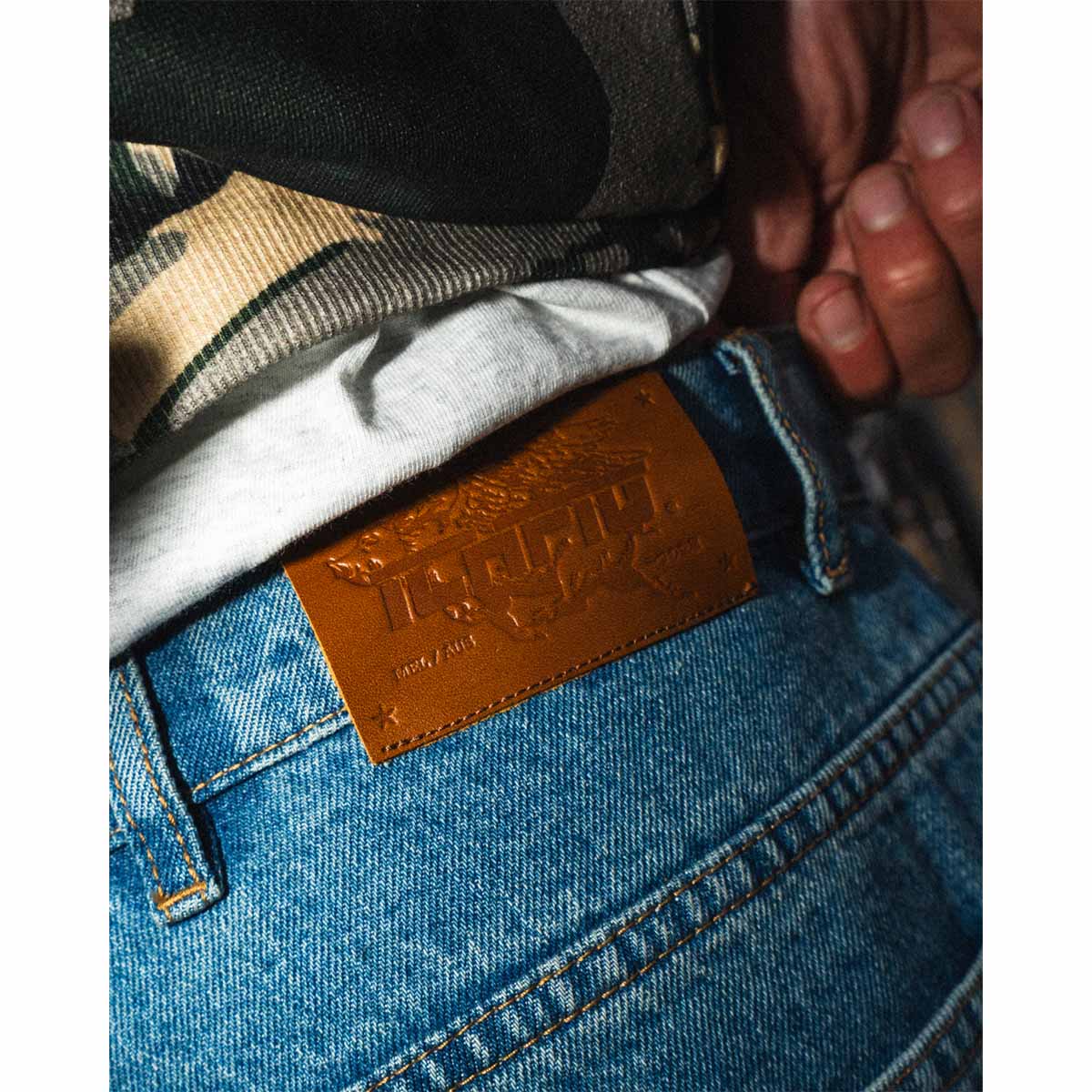 Ichpig - Pigasus Denim Shorts Washed Indigo - Image 5
