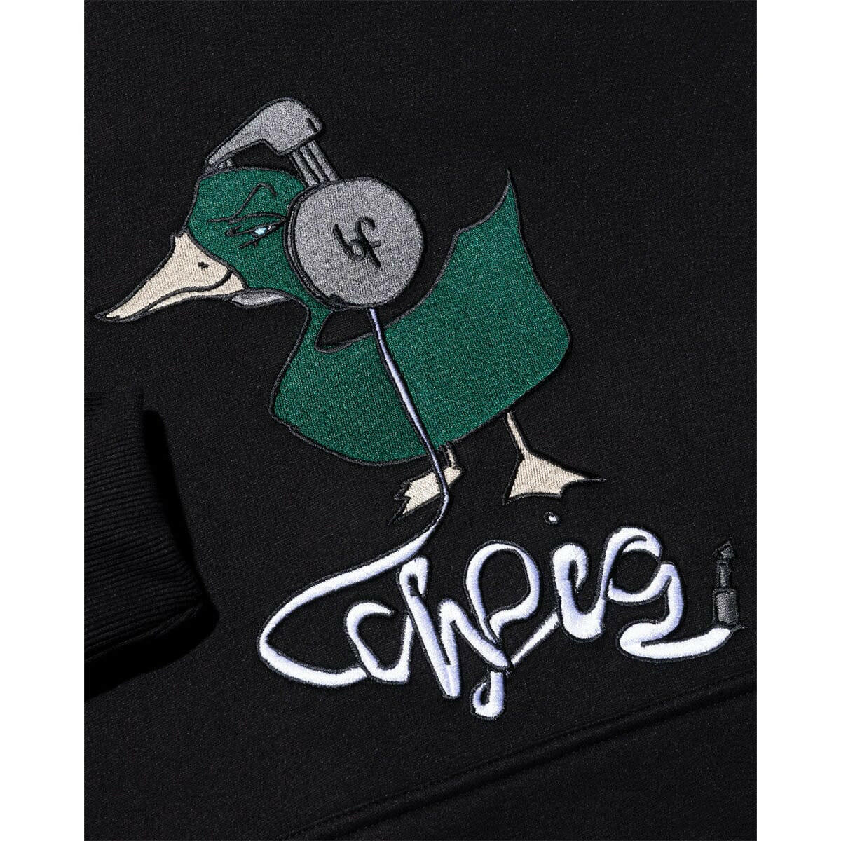 Ichpig - Sketchy Duck Hoodie Black - Image 2