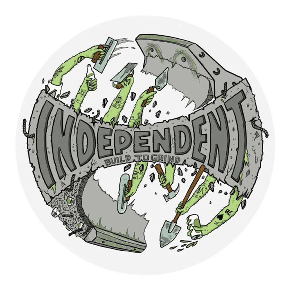 Independent - Built to Grind 4" Sticker