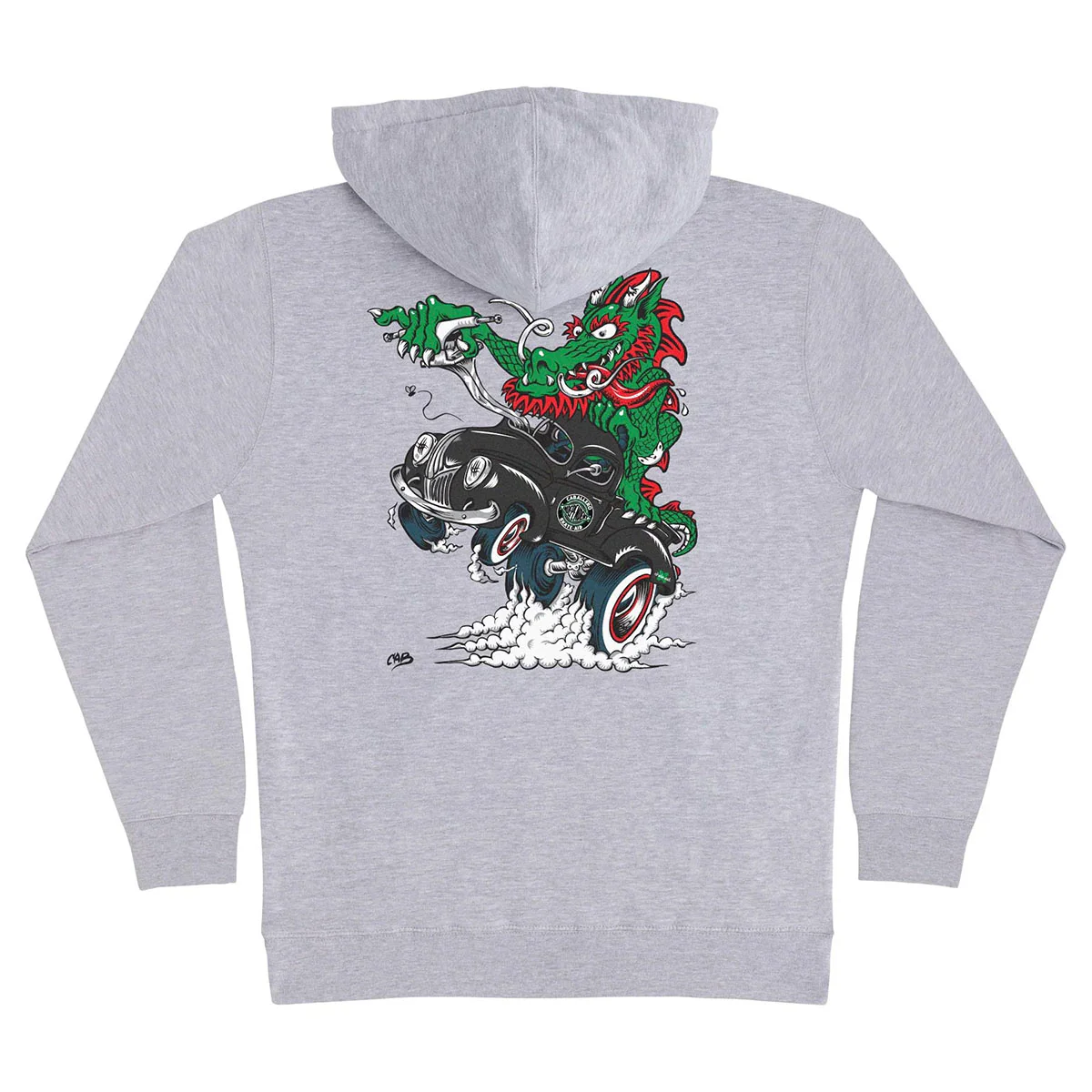 Independent - Caballero X Skate Aid Hoodie Grey Heather - Image 2