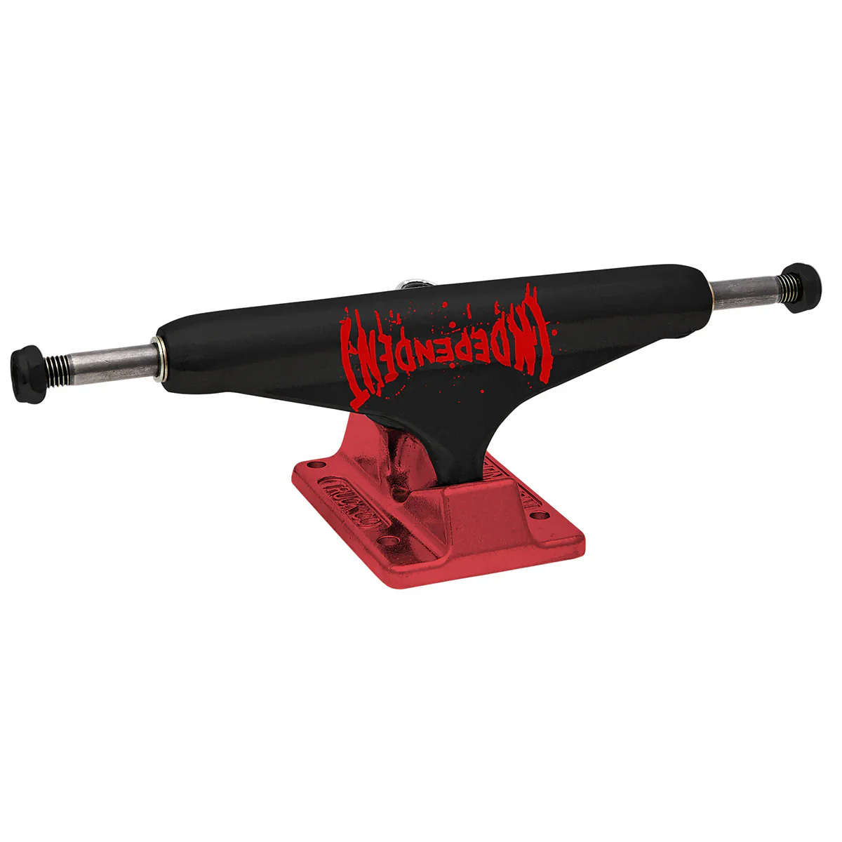 Independent - Splatter Span Black/Ano Red 144 Skateboard Trucks