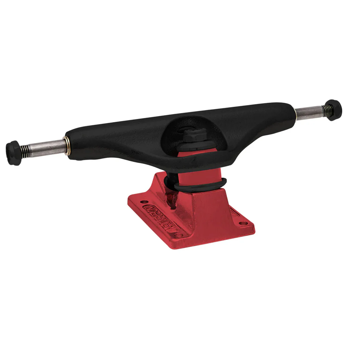 Independent - Splatter Span Black/Ano Red 144 Skateboard Trucks - Image 2