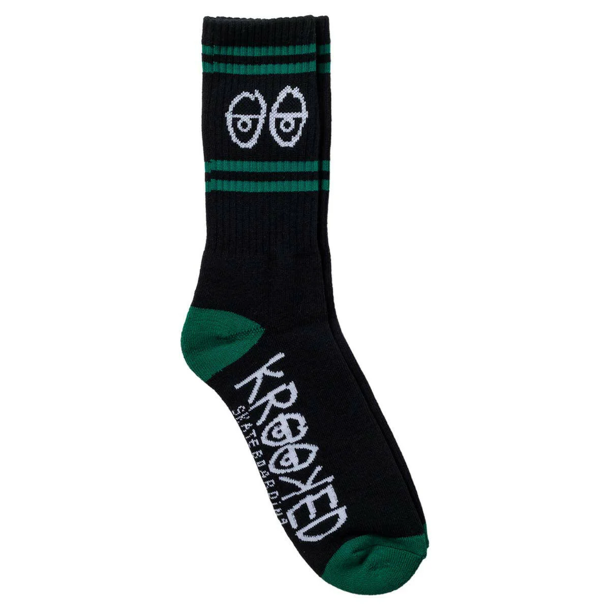 Krooked - Eyes Socks Black/Green/White