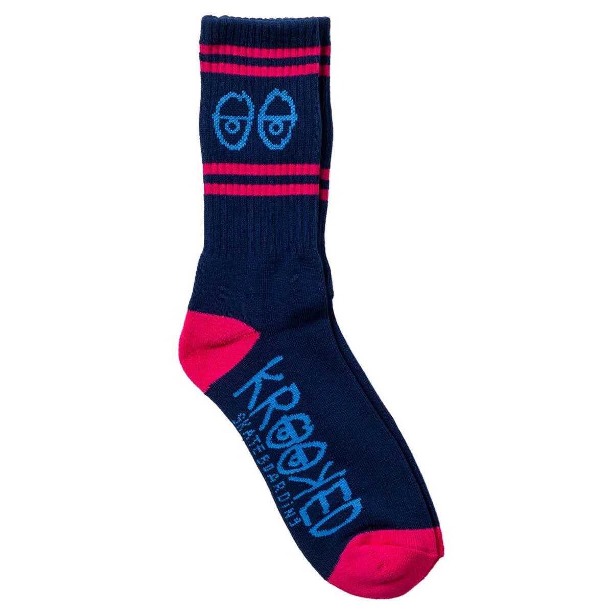 Krooked - Eyes Socks Navy/Blue/Magenta