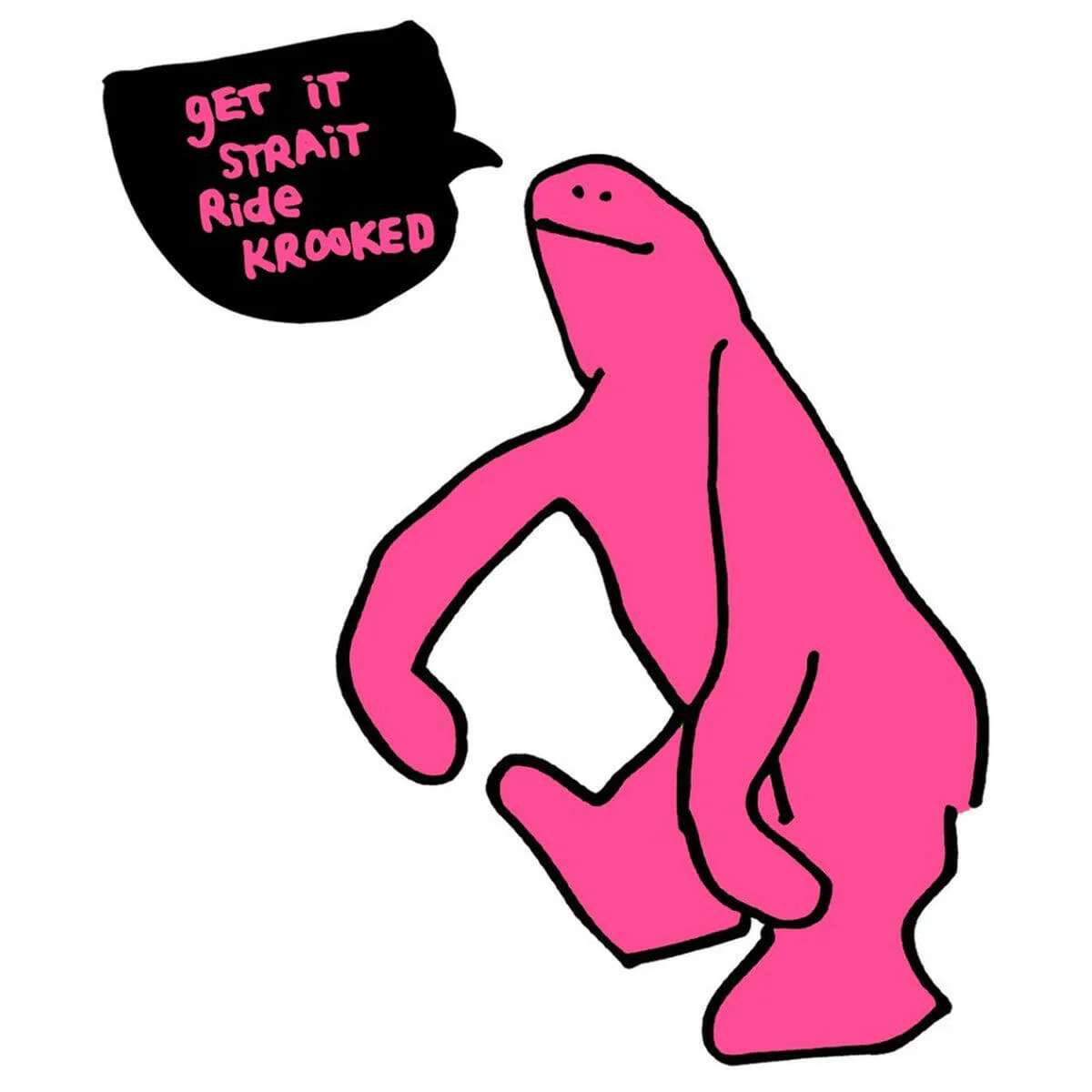 Krooked - Get It Strait 6" Sticker - Image 2