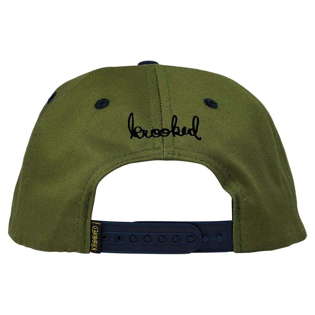 Krooked - Mermaid Fish Snapback Olive/Navy - Image 2