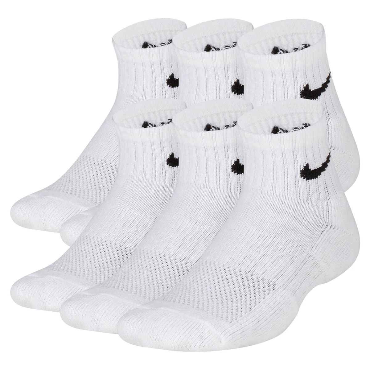 Nike - Everyday Cushioned Ankle Youth Socks White 6 Pack
